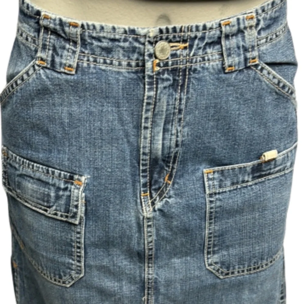 Lucky Brand Denim Maxi Skirt | Vintage Style | Size 4/27 | Side Slits - Picture 8 of 16